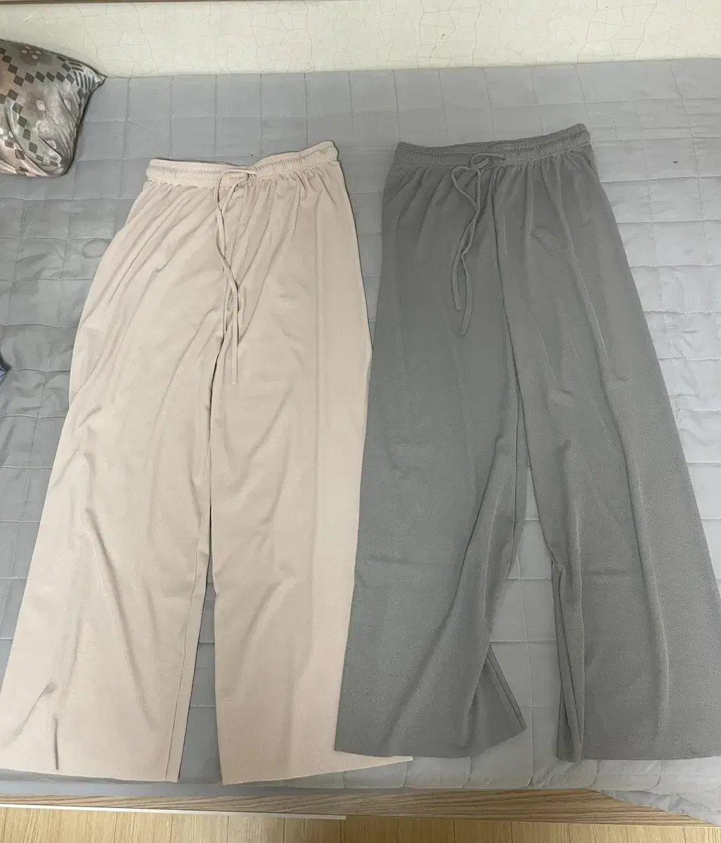 Ribbed Banding Training Days Daily Pants Grey Ivory Bar