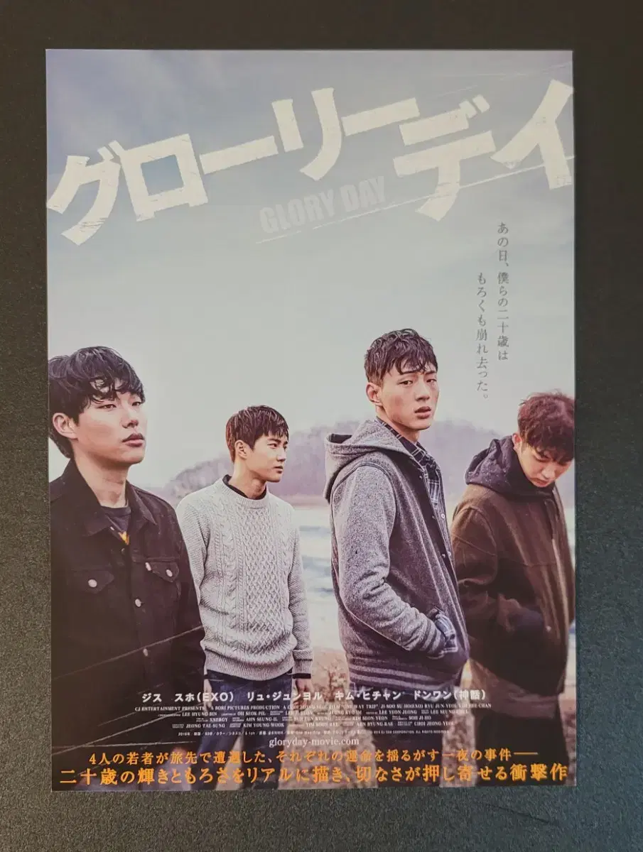 [영화팜플렛] 글로리데이 일본 전단지 (2016) 류준열 지수 수호