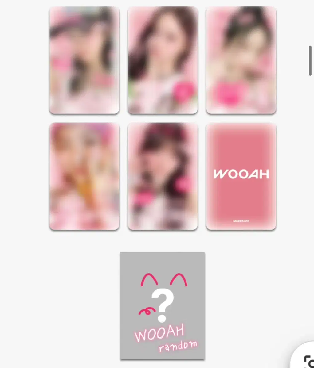 Set woo!ah! makestar photocard 