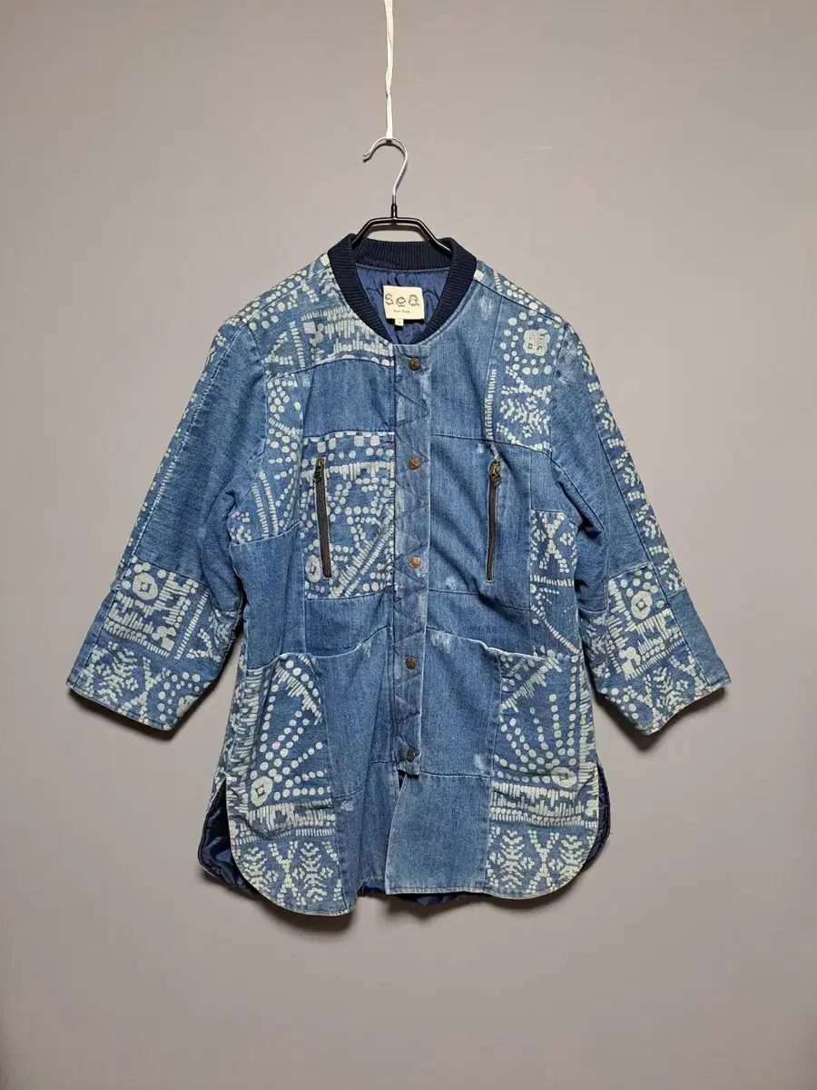 SEA NY Mr. New York Denim Embroidered Ethnic Jeans Jacket