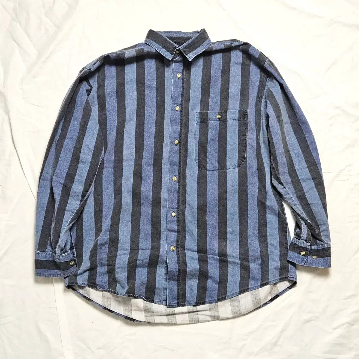 Vintage Vintage Hairy Cotton Striped Shirt