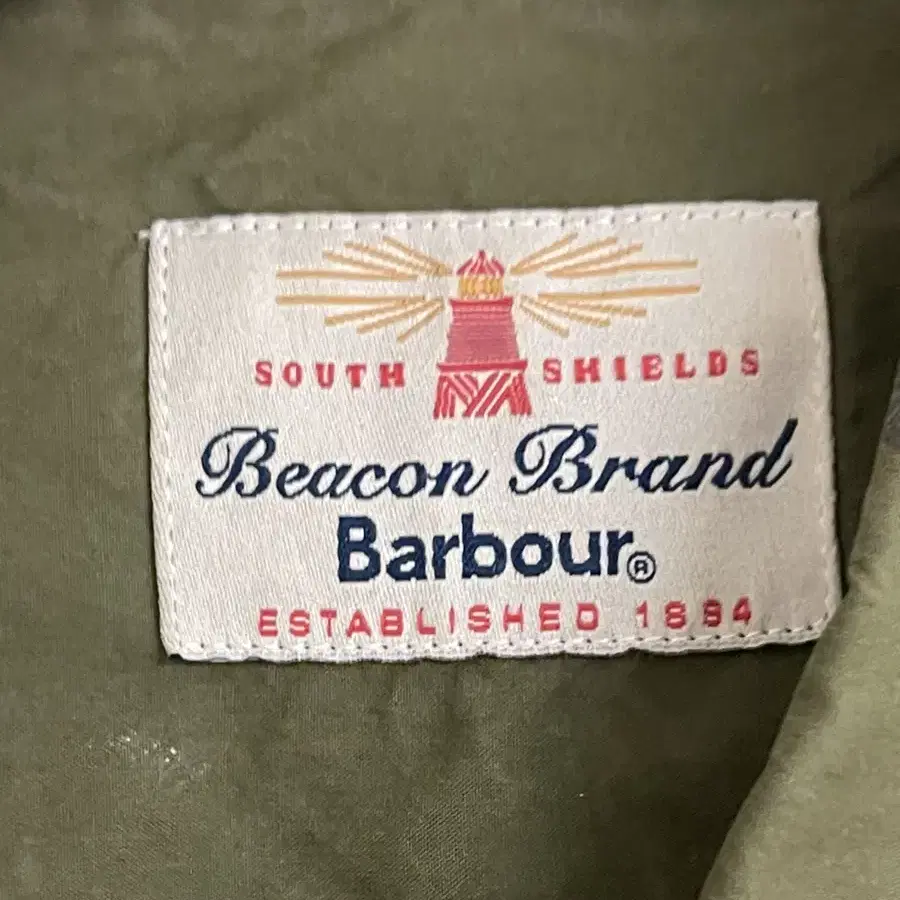 바버(Barbour) 헌팅 패턴 카키 컬러 셔츠L