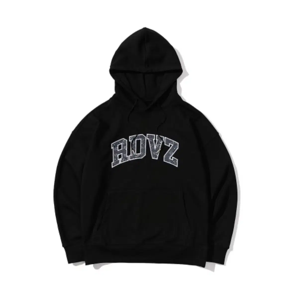 (NEW) RDVZ Arch Paisley Appliqué Hoodie - Black