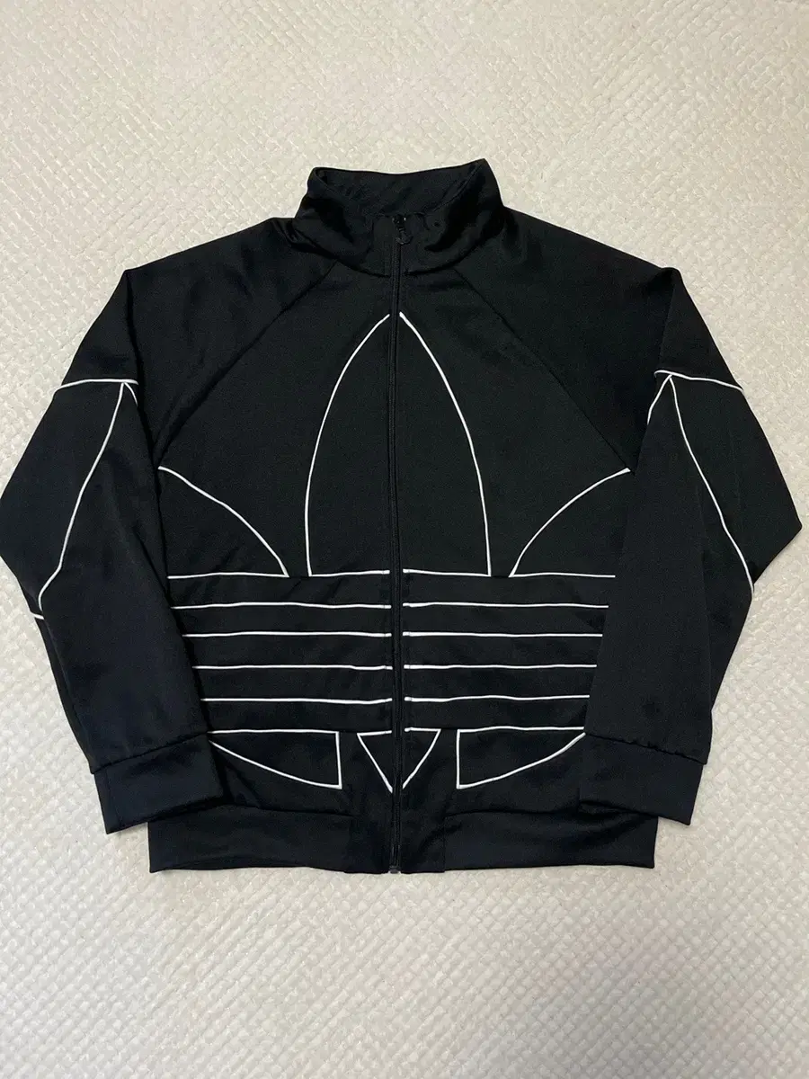 [XL] Adidas Big Trefoil Tracktop Jersey Jacket Black(105, CleanO)