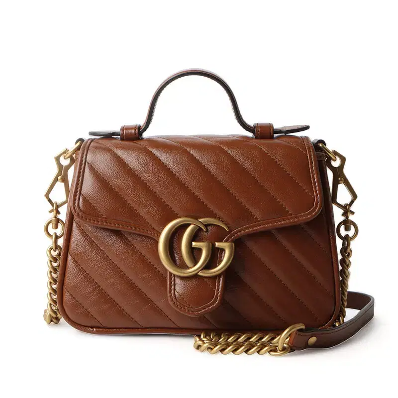 Gucci 583571 GG Mamont Mini Top-handle Crossbody Bag/31681-3