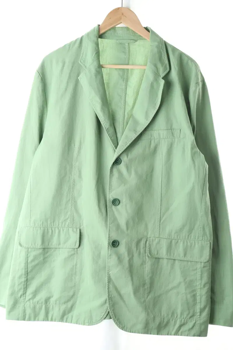 (L) Course Suit Jacket Blazer Green Amekaji-C756