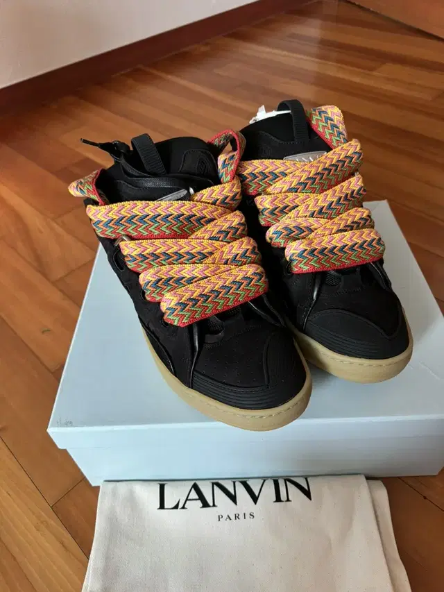 랑방 스니커즈 Lanvin Leather Curb