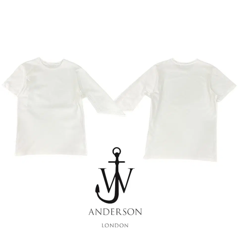 J.W. ANDERSON 언발 화이트 티셔츠