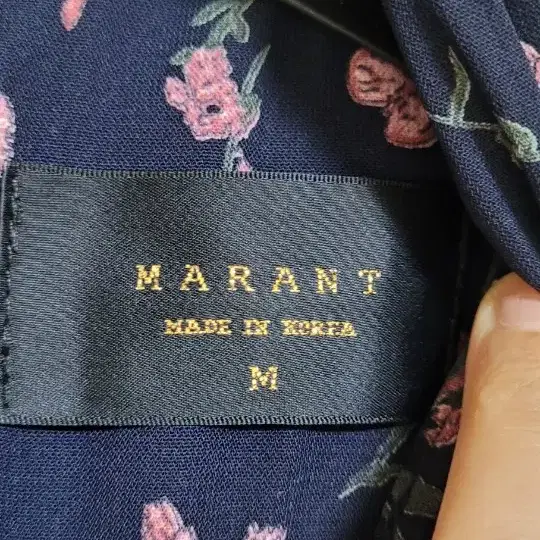 66) Marant 꽃무늬 리본타이 원피스