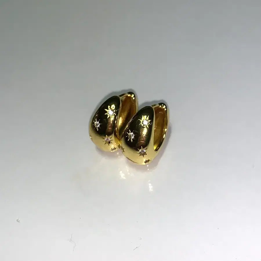 gold cubic earrings