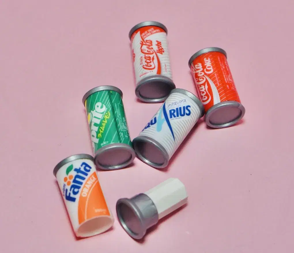 Coca-Cola Fanta Sprite Old Jiwoo Eraser bulk 5 pieces