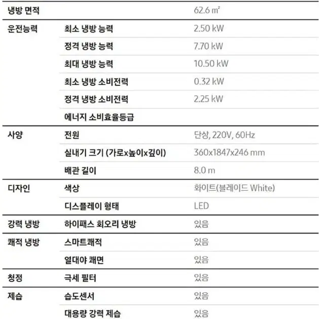 [렌탈 현금지원] 삼성 Q9000 스탠드 에어컨 19평형