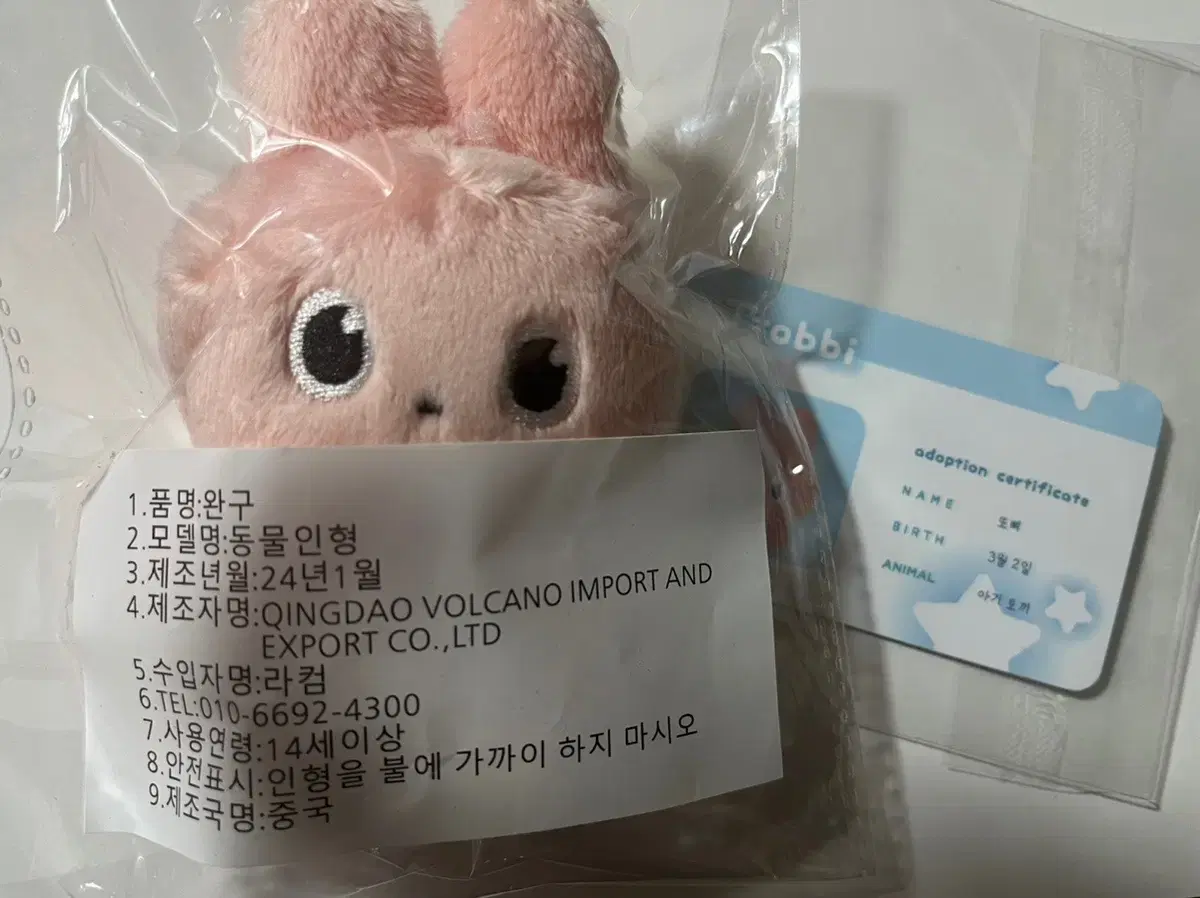 Unsealed riize wonbin doll Doppelganger (with adoption certificate)