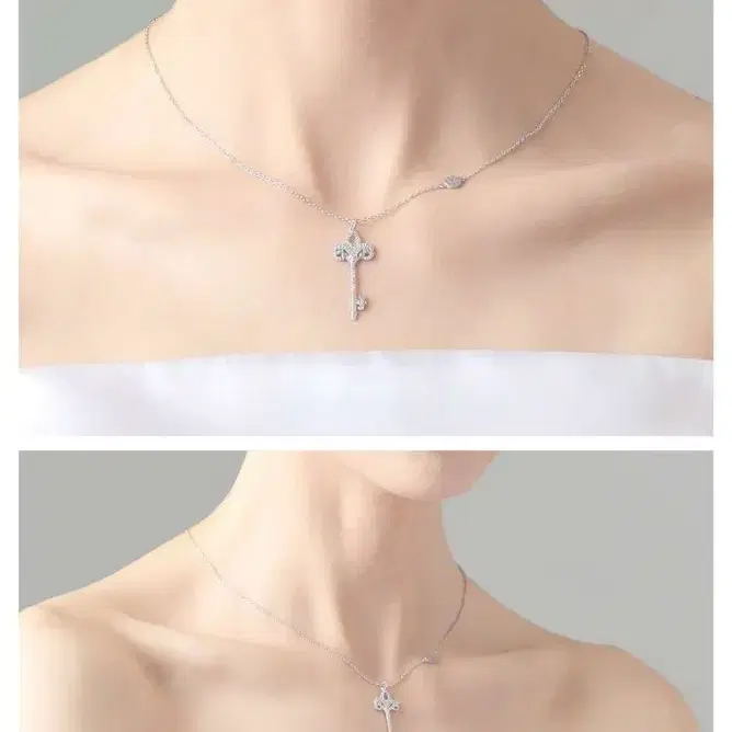 피렌티아노 key necklace 천연 다이아몬드 목걸이