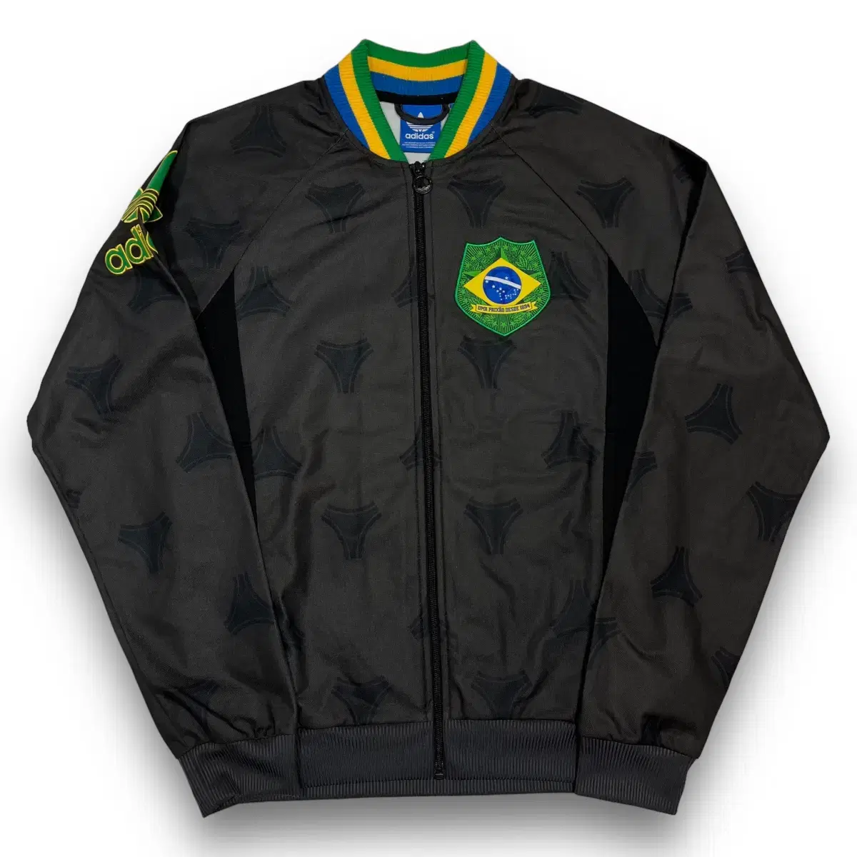 Adidas Brazil Logo Patch Crewneck Track Top (105)