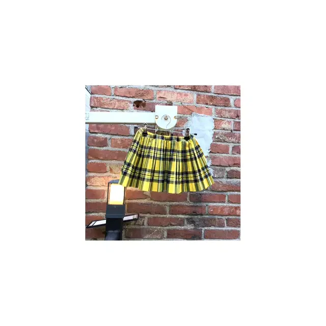 Vintage I LOVE J yellow check mini sk