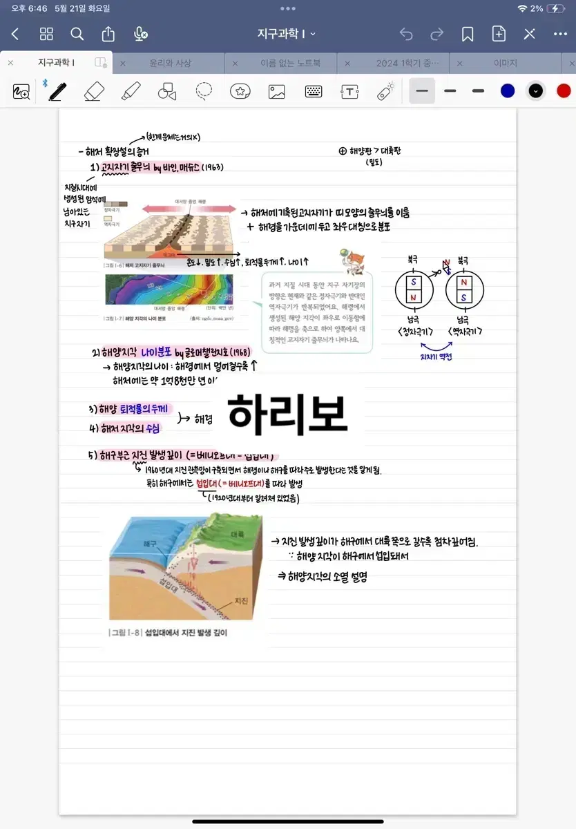 지구과학1 필기 고등학교 과탐