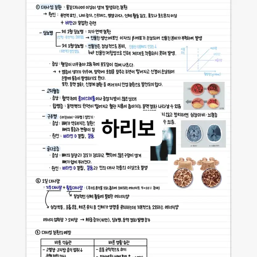 생명과학1 필기 고등학교 과탐