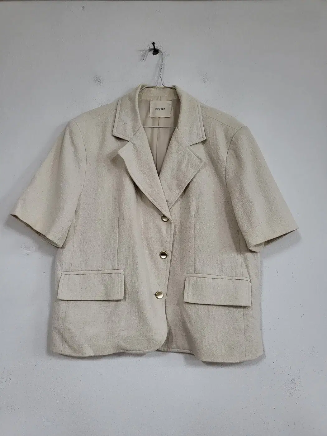 appear Women's Beige Linen Vahn Jacket 66