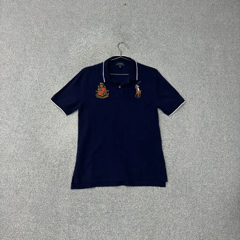 Polo shirt, new women's, keum-jang embroidery, vahn short-sleeved kara-tee L