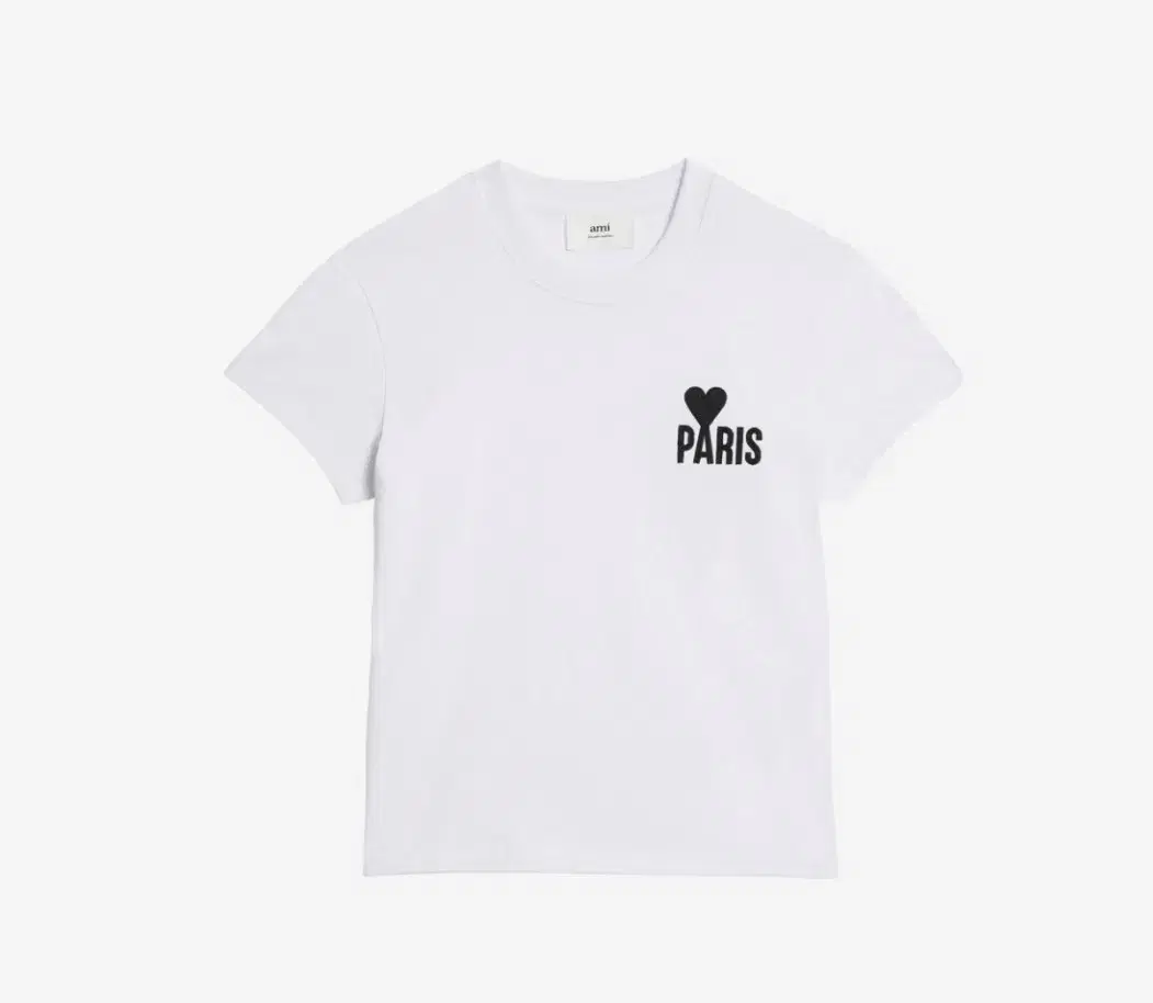 Ami Paris Small Heart Logo T-Shirt White Size L for sale