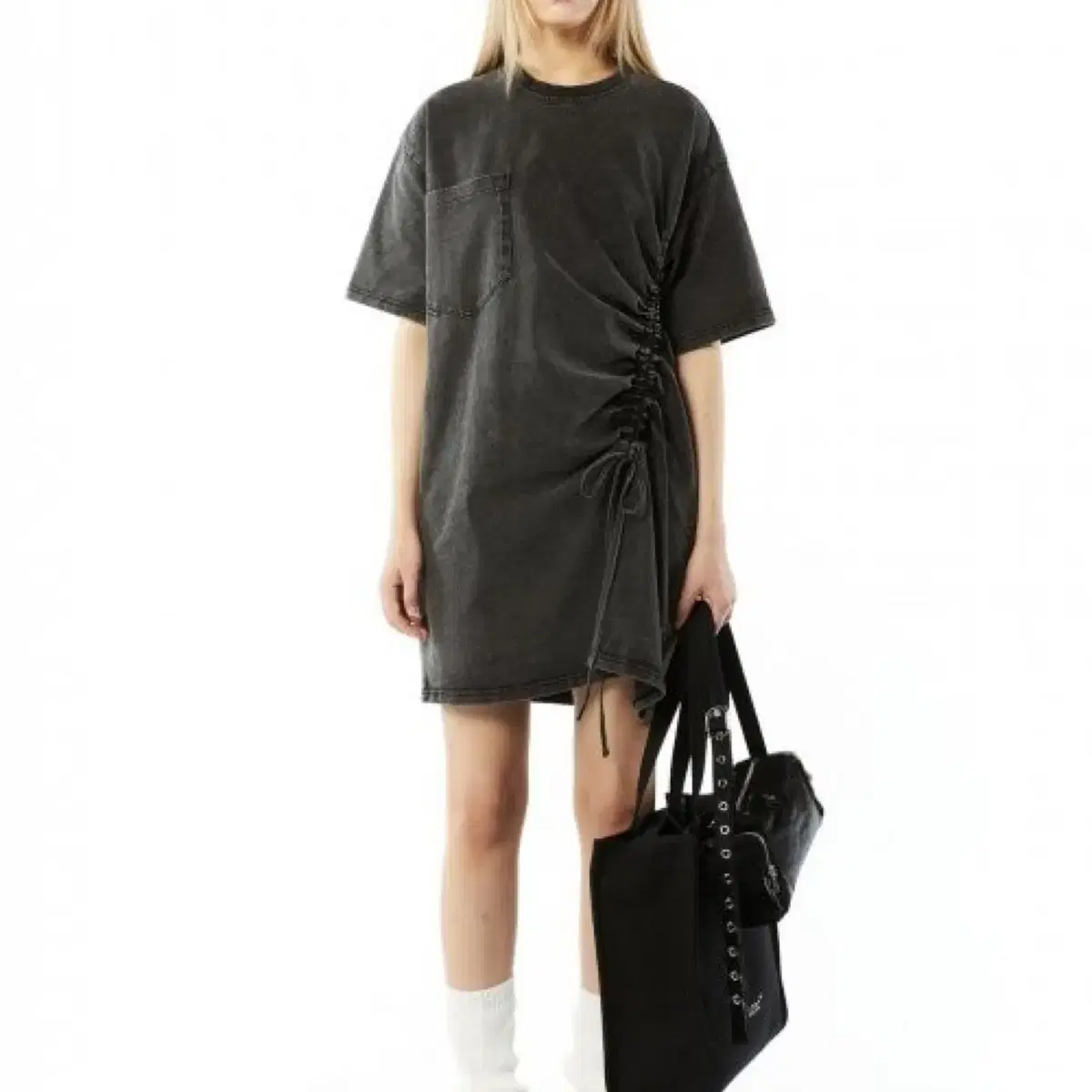 LCDC DRAWSTRING JERSEY DRESS