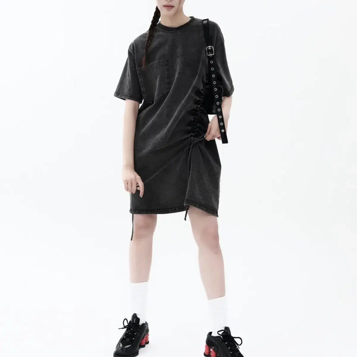 LCDC DRAWSTRING JERSEY DRESS