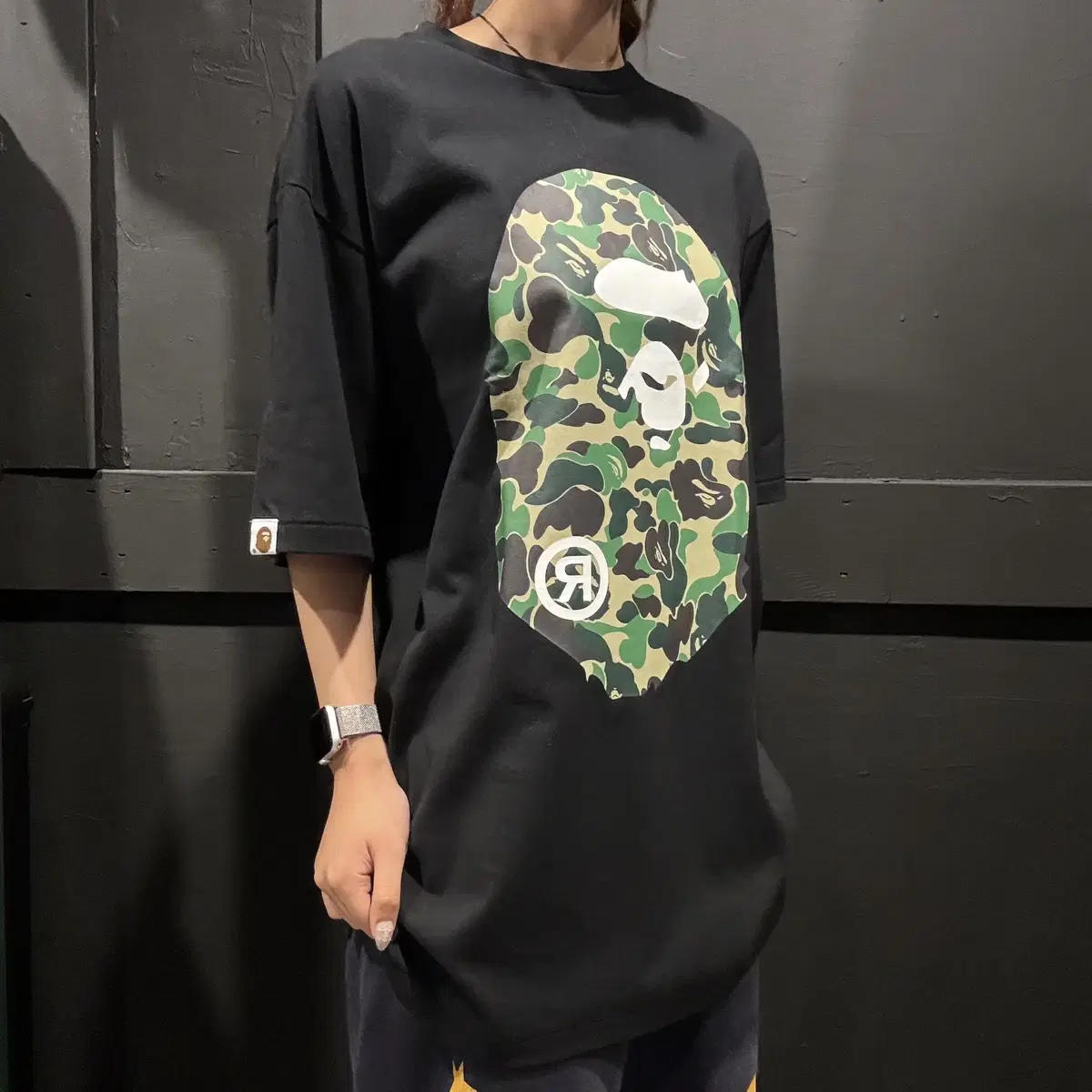 (035) A BATHING APE BAPE 베이프 빅사루 반팔 (XL)