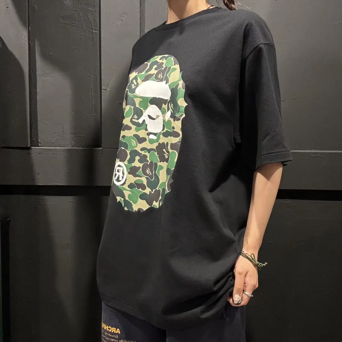 (035) A BATHING APE BAPE 베이프 빅사루 반팔 (XL)