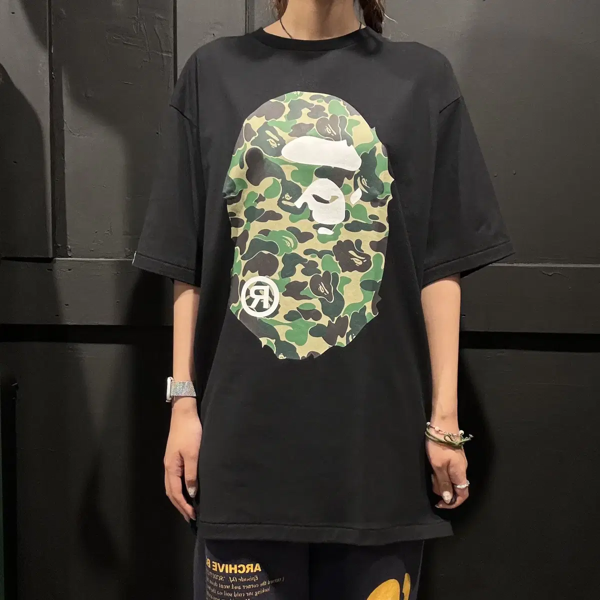 (035) A BATHING APE BAPE 베이프 빅사루 반팔 (XL)