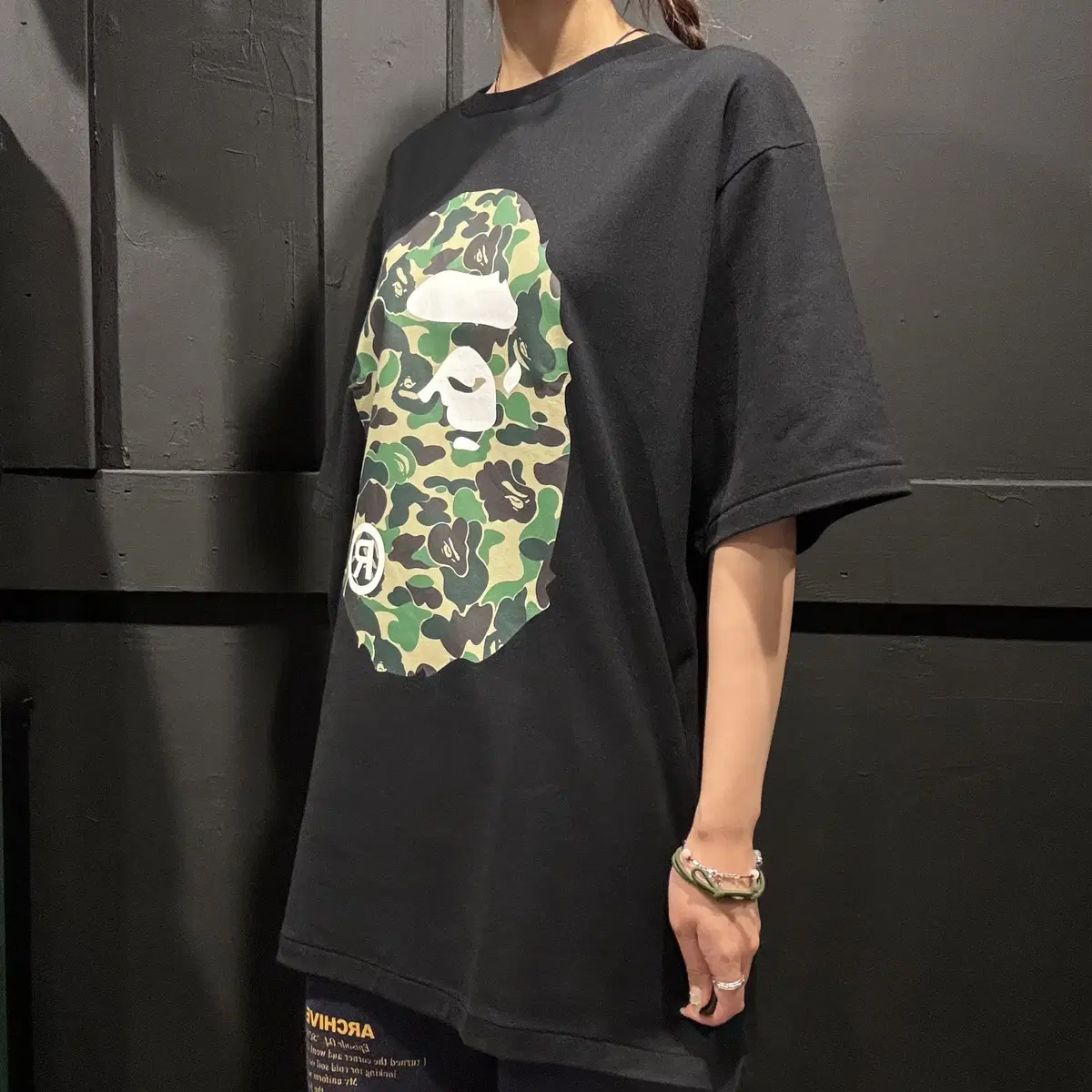 (035) A BATHING APE BAPE 베이프 빅사루 반팔 (XL)