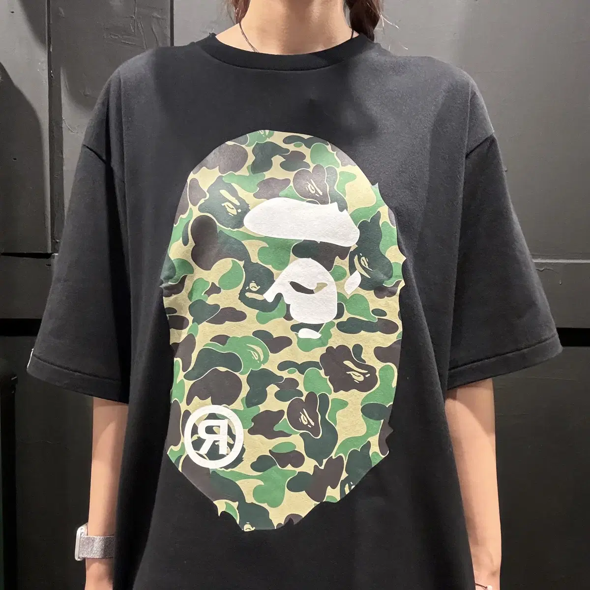 (035) A BATHING APE BAPE 베이프 빅사루 반팔 (XL)