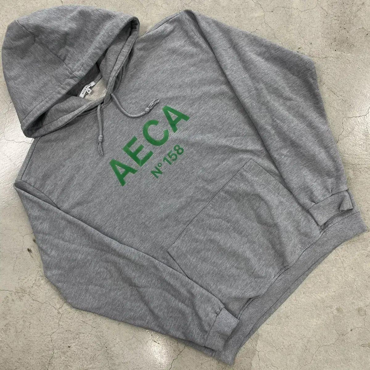 Aikah White Spellout Gray Hoodie