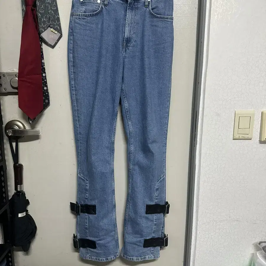 helmut lang strap bondage pants