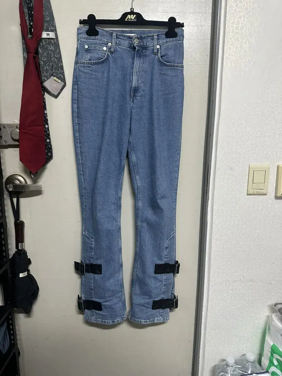 helmut lang strap bondage pants