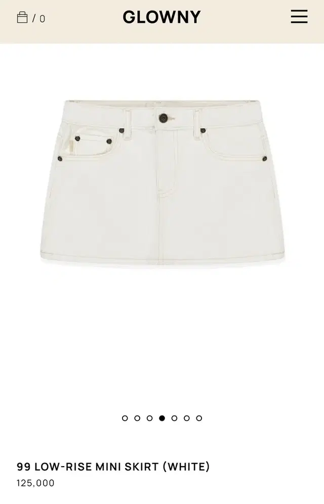 글로니 99 LOW-RISE MINI SKIRT (WHITE) 새상품