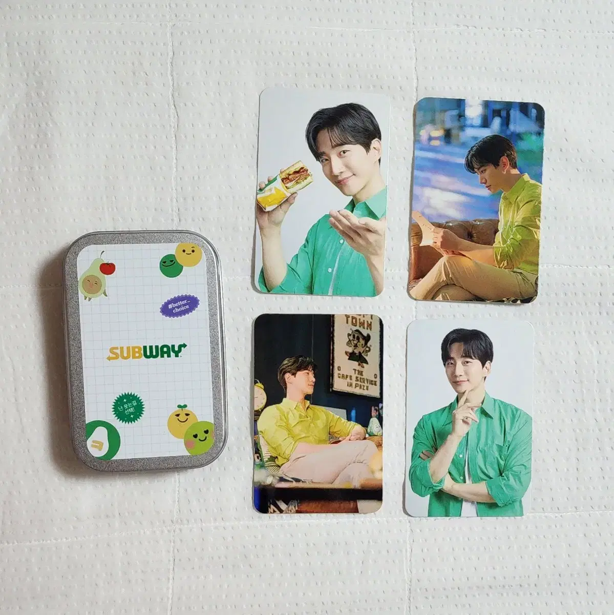 lee junho subway photo card & tin case set