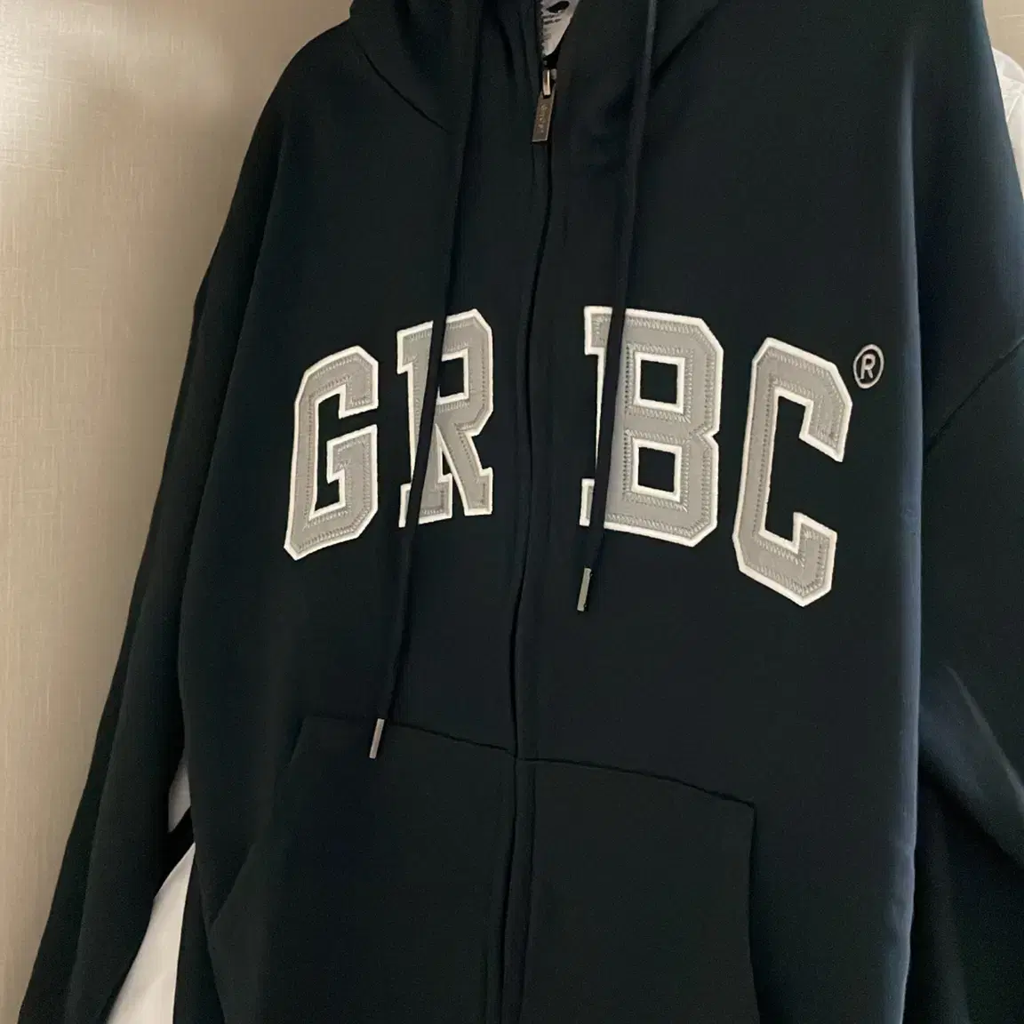 GRBC 빅패치 오버피 후드집업 네이비