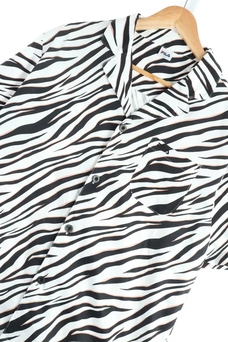 (L) Wheela Short Sleeve Shirt Southern Zebra Pattern Old School - CBF7