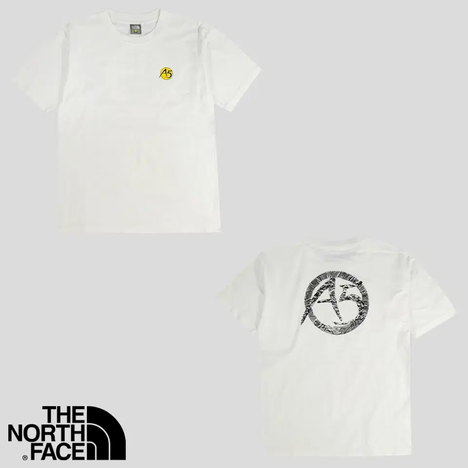 The North Face White Black A5 Series Backprinted Heavy Cotton 100% Cotton Short Sleeve Tee