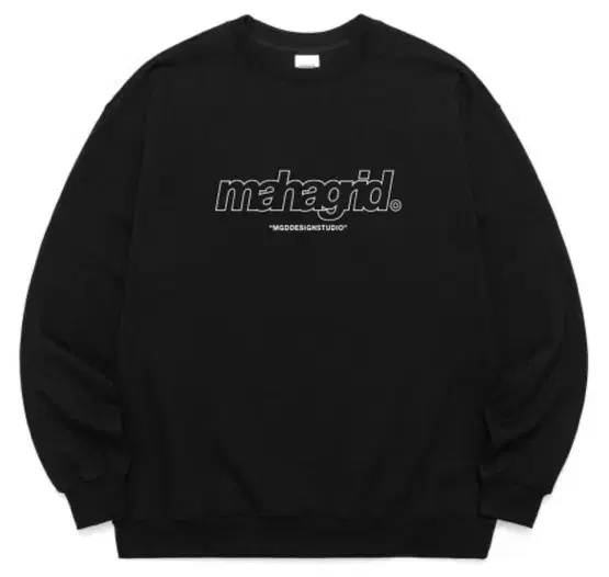 마하그리드 맨투맨 THIRD LOGO CREWNECK BLACK