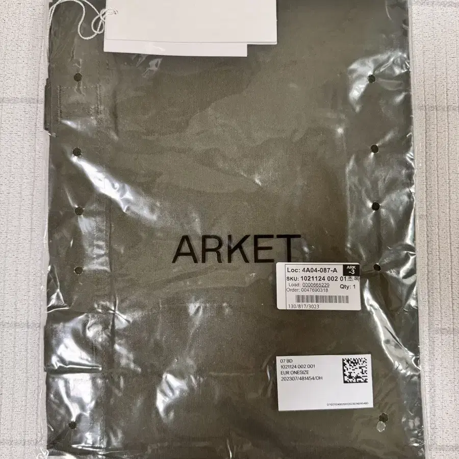 ARKET 아르켓 에코백 카키