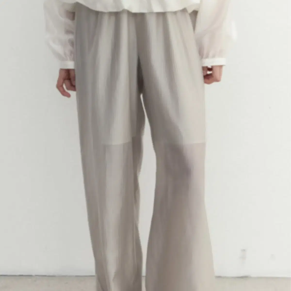 MONOHA | 모노하 sheer dress/band pants(Whit