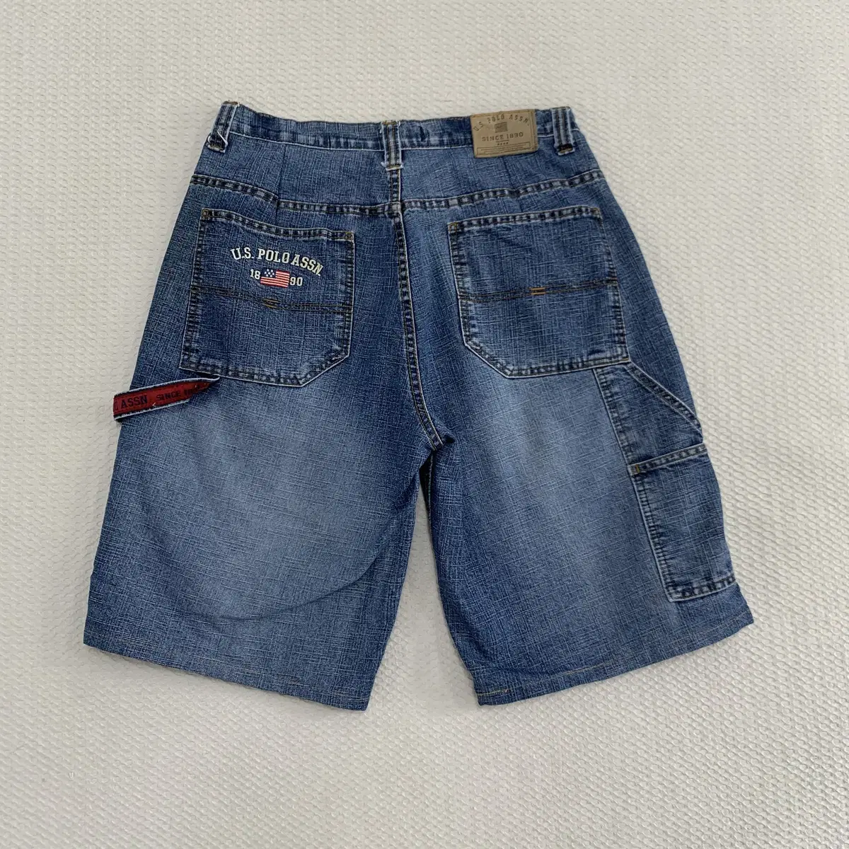 [31]Star-Spangled Banner Carpenter Bermuda Denim Shorts (B6-13-94)