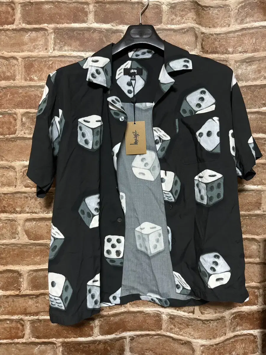 Stussy Dice Pattern Shirt Black S