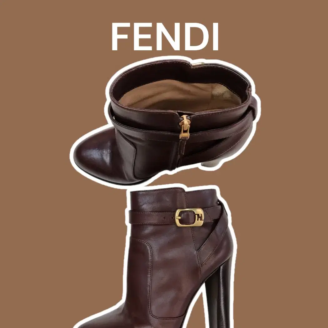 [37.5-240] FENDI 펜디 펌프스 앵글부츠 / 감정서포함