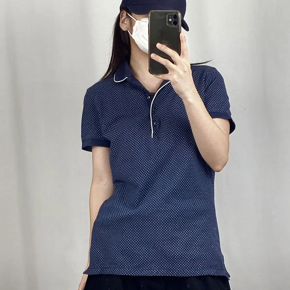 Tommy Hilfiger Navy Dot Short Sleeve Karati M .240521