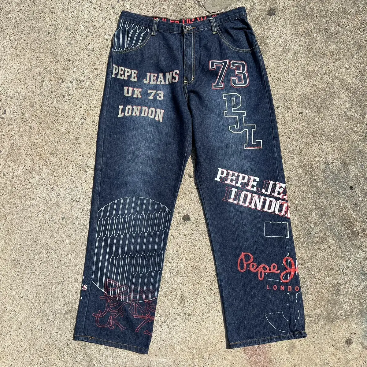 Pepe Jeans Old School Full Painting Wide Jeans