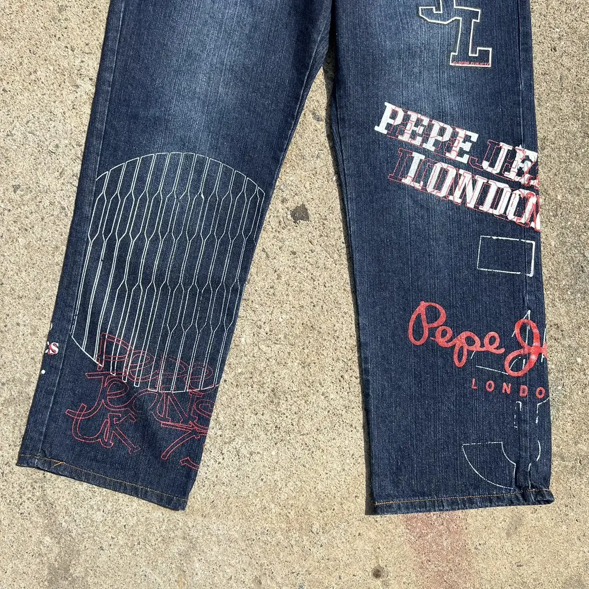 Pepe Jeans 올드스쿨 풀 페인팅 와이드 진