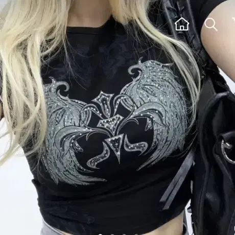 에이블리 angel funky crop t-shirt (y2k 상의)